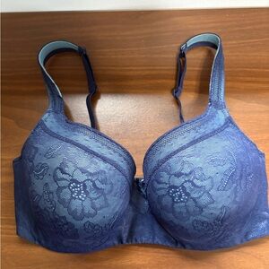 Cacique Midnight Blue Floral Lace Bra